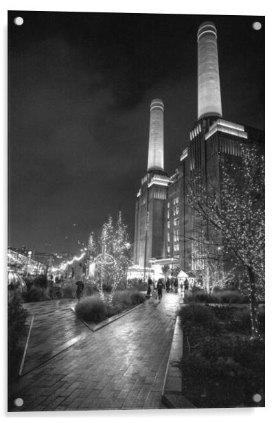 Battersea power station London Acrylic by David French