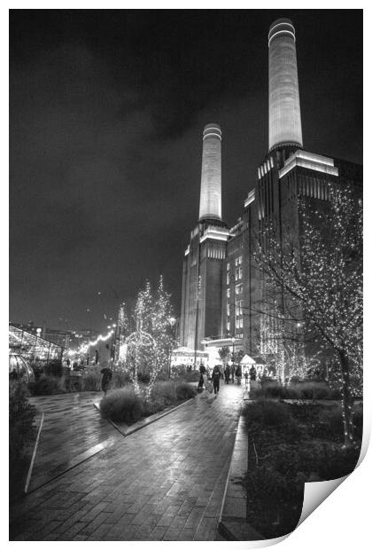 Battersea power station London Print by David French