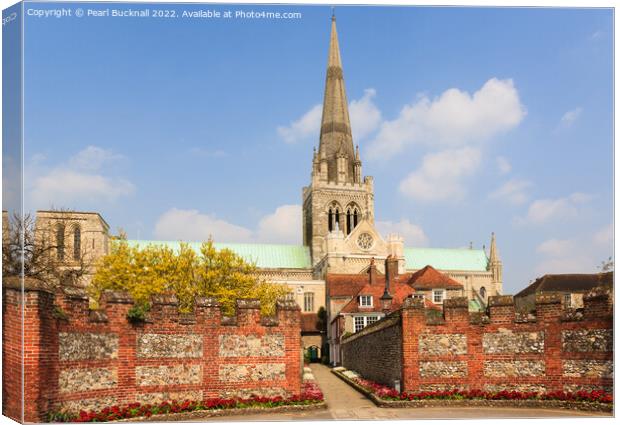 Chichester Cathedral West Sussex Canvas Print by Pearl Bucknall