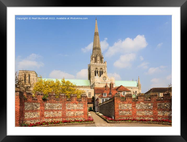 Chichester Cathedral West Sussex Framed Mounted Print by Pearl Bucknall
