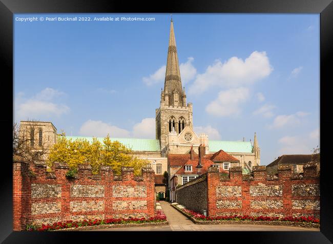 Chichester Cathedral West Sussex Framed Print by Pearl Bucknall