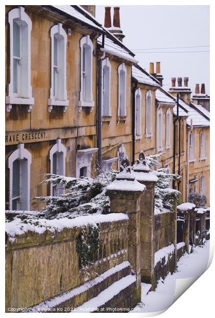 Belgrave Crescent in Snow Print by Rowena Ko