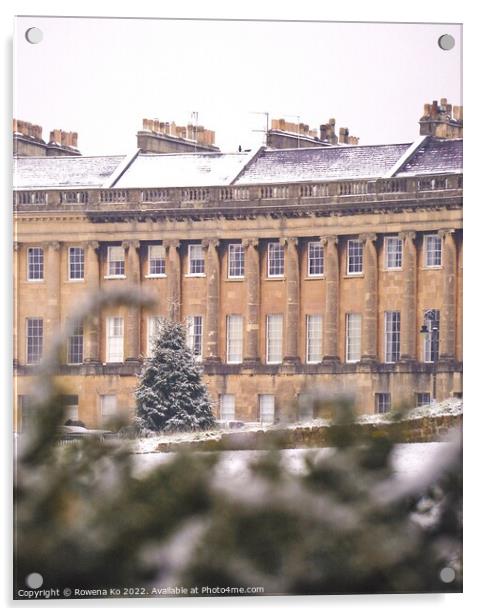 Royal Crescent in snow Acrylic by Rowena Ko