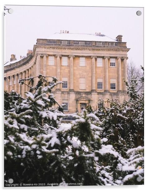 Royal Crescent in snow Acrylic by Rowena Ko