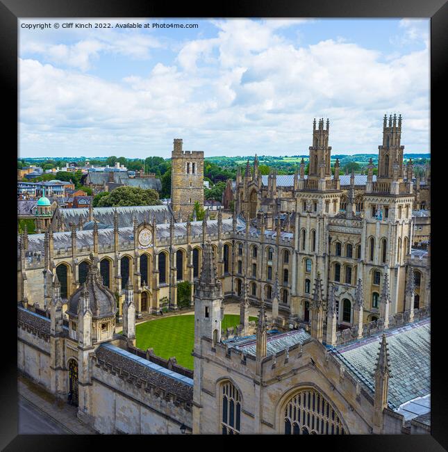 Heavenly Views of Oxford Framed Print by Cliff Kinch