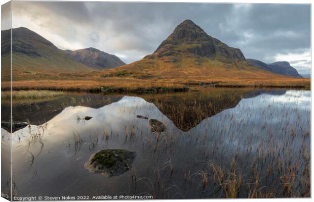 Majestic Highland Reflections Canvas Print by Steven Nokes