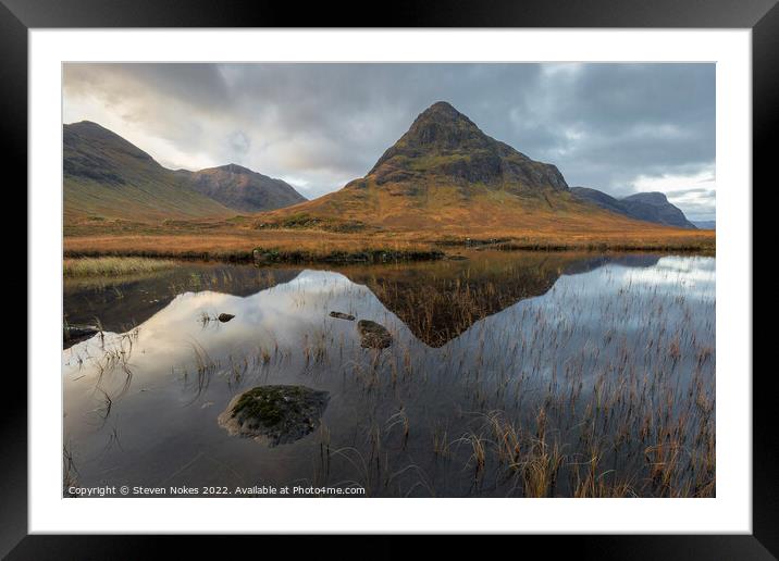 Majestic Highland Reflections Framed Mounted Print by Steven Nokes