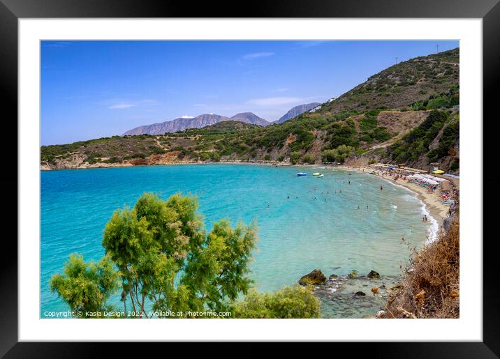 Voulisma Beach, Crete Framed Mounted Print by Kasia Design