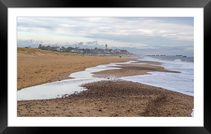 Southwold Coast Majestic Winter Seascape Framed Mounted Print by Kevin Snelling