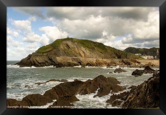 Capstone Point: The Roaring North Devon Coast Framed Print by Stephen Thomas Photography 