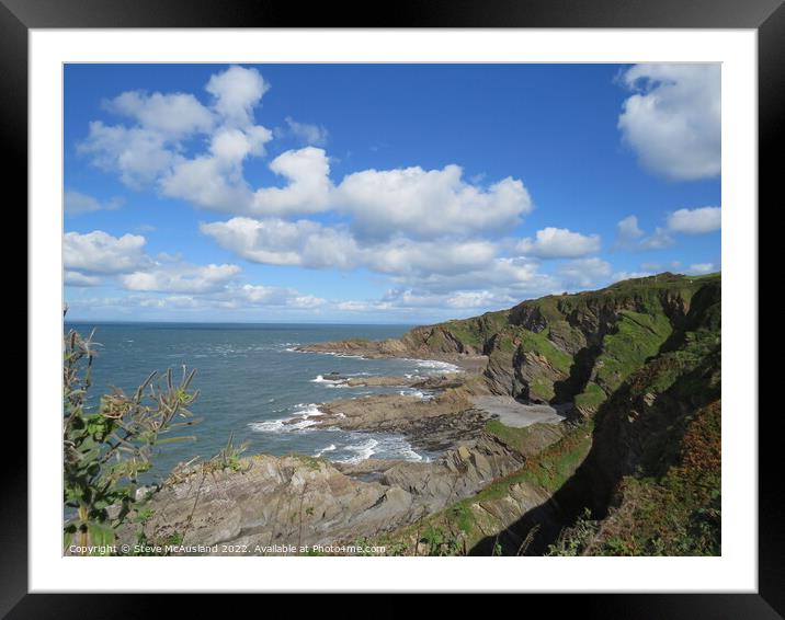 Hagginton Point Captivating Coastal Panorama Framed Mounted Print by Stephen Thomas Photography 