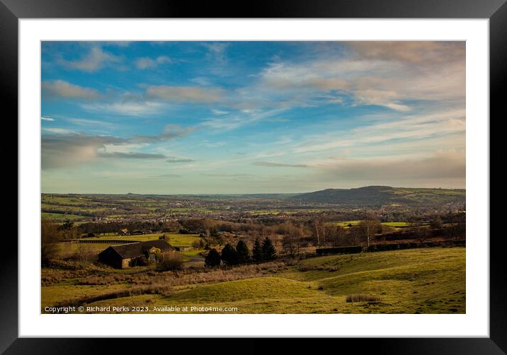 Views across Wharfedale  Framed Mounted Print by Richard Perks