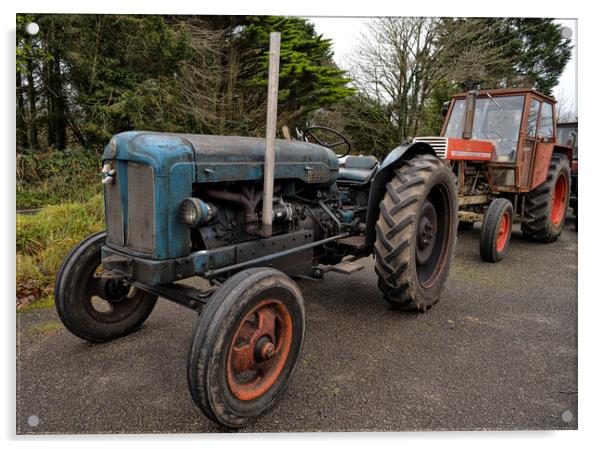 Fordson major Tractor and  a Zetor Crystal  in Cor Acrylic by kathy white