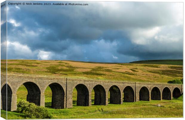 Dandrymire Viaduct Close to Garsdale Station Cumbria Canvas Print by Nick Jenkins