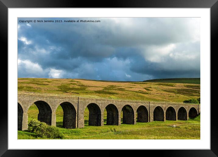 Dandrymire Viaduct Close to Garsdale Station Cumbria Framed Mounted Print by Nick Jenkins