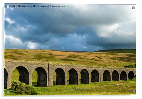 Dandrymire Viaduct Close to Garsdale Station Cumbria Acrylic by Nick Jenkins