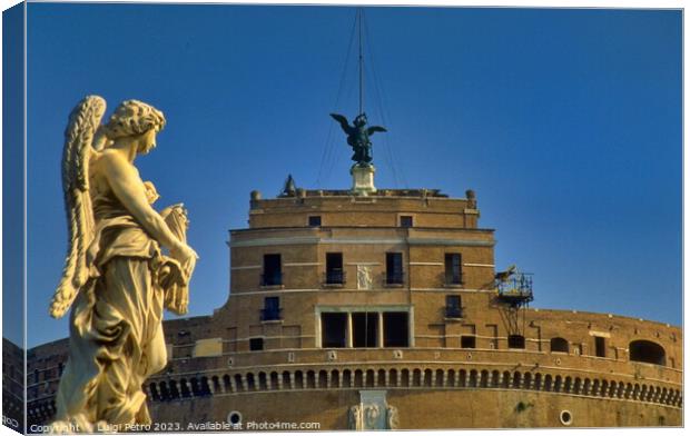 The Fortress of Castel Sant' Angelo, Rome, Italy. Canvas Print by Luigi Petro