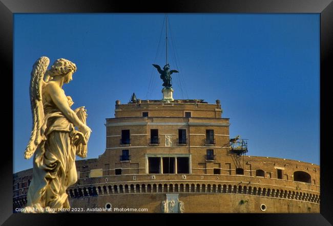 The Fortress of Castel Sant' Angelo, Rome, Italy. Framed Print by Luigi Petro