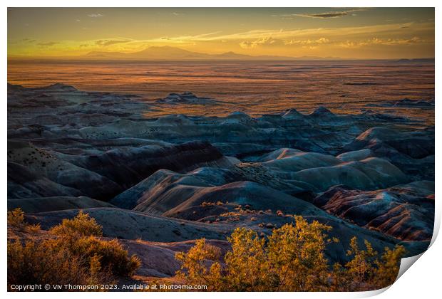 The Painted Desert Sunset  Print by Viv Thompson