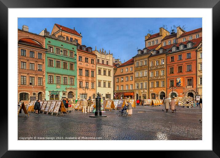 Old Town Market Place, Warsaw, Poland Framed Mounted Print by Kasia Design