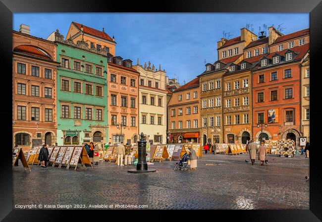 Old Town Market Place, Warsaw, Poland Framed Print by Kasia Design