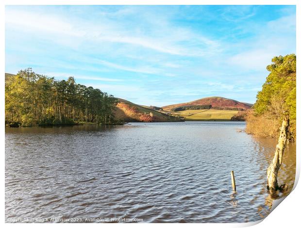 Glencorse Reservoir Pentland Hills Print by Reg K Atkinson