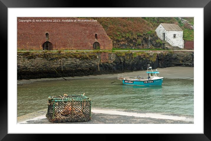 Porthgain Harbour North Pembrokeshire Coast Framed Mounted Print by Nick Jenkins