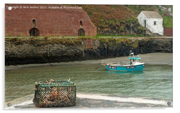 Porthgain Harbour North Pembrokeshire Coast Acrylic by Nick Jenkins