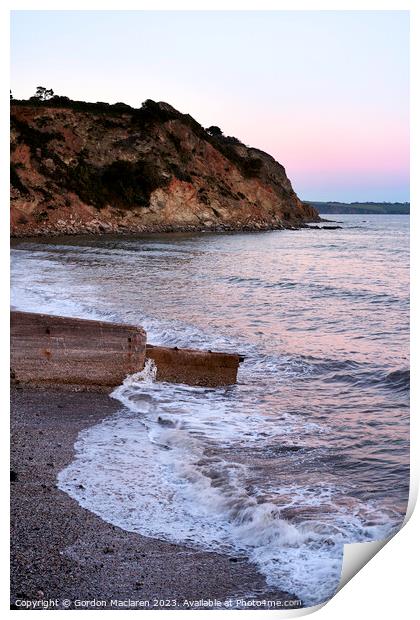 Sunrise, Charlestown, Cornwall, England Print by Gordon Maclaren