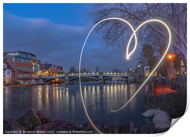 Long Exposure With Love Print by Benjamin Brewty