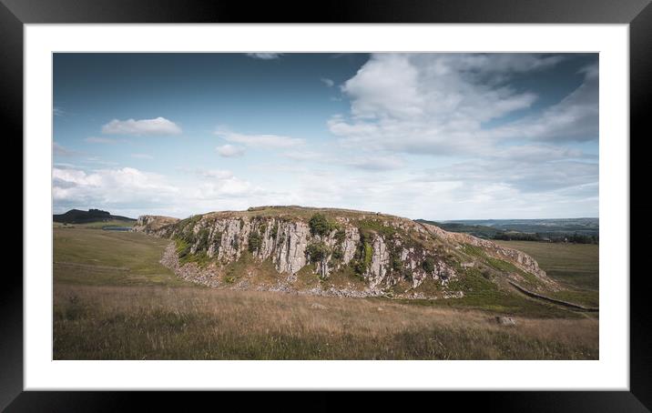 The Whin Sill and Hadrian's Wall Framed Mounted Print by Mark Jones