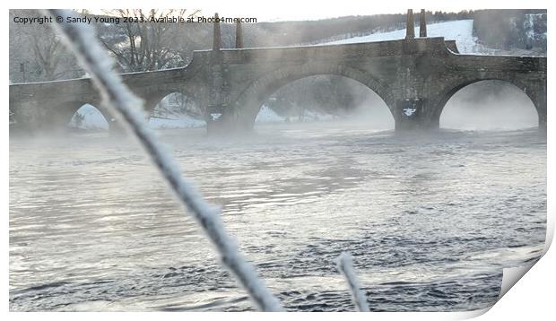 Wades bridge, over the River Tay Aberfeldy Scotlan Print by Sandy Young