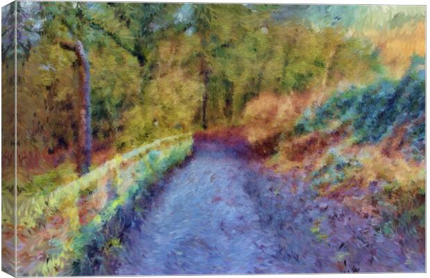 Ogden Water Pathway Impressionist Style Canvas Print by Glen Allen