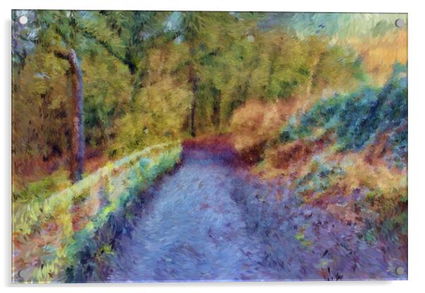 Ogden Water Pathway Impressionist Style Acrylic by Glen Allen