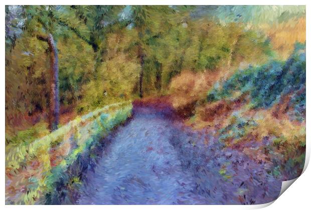 Ogden Water Pathway Impressionist Style Print by Glen Allen