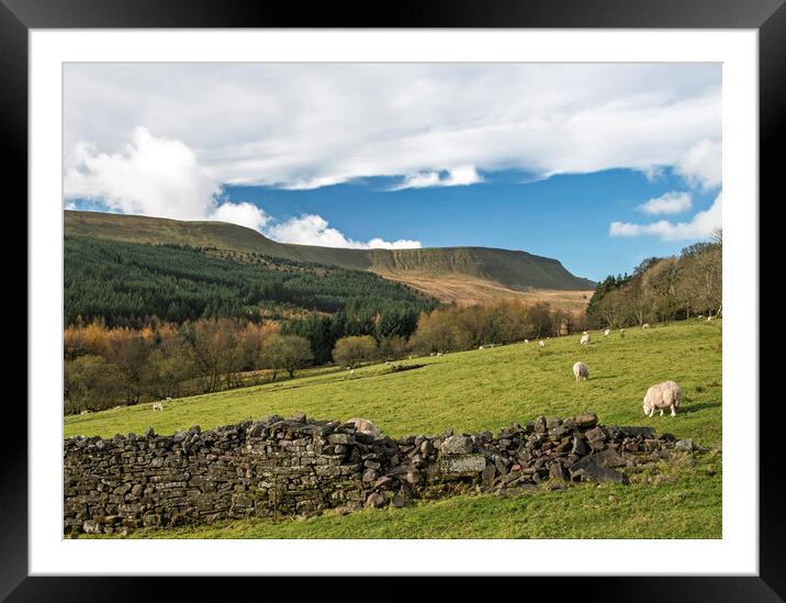Upper Neuadd Valley Central Brecon Beacons  Framed Mounted Print by Nick Jenkins