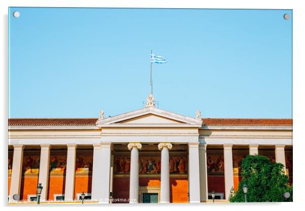 University of Athens Central Building Acrylic by Sanga Park