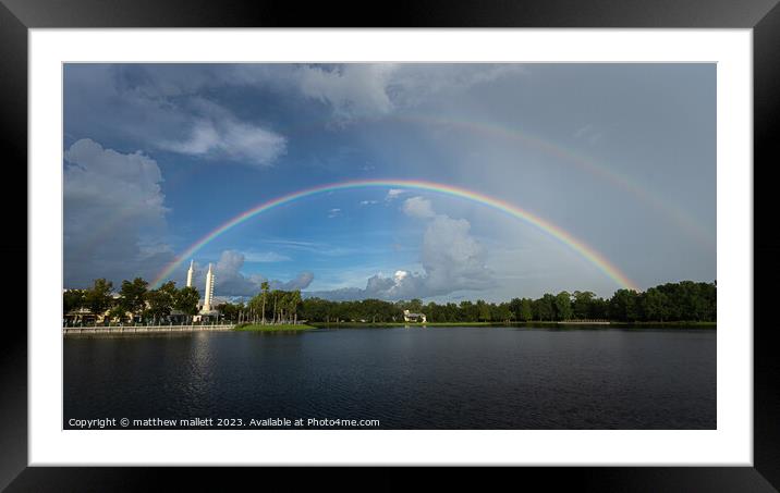 Celebration Florida Rainbow Framed Mounted Print by matthew  mallett