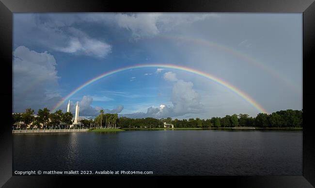 Celebration Florida Rainbow Framed Print by matthew  mallett