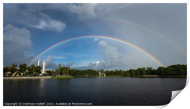 Celebration Florida Rainbow Print by matthew  mallett