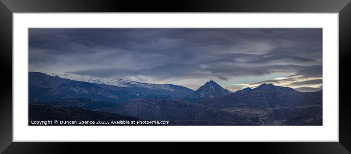 Sierra Nevada Mountains Framed Mounted Print by Duncan Spence