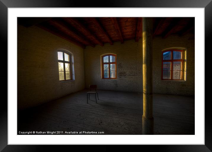Sunny mill room Framed Mounted Print by Nathan Wright