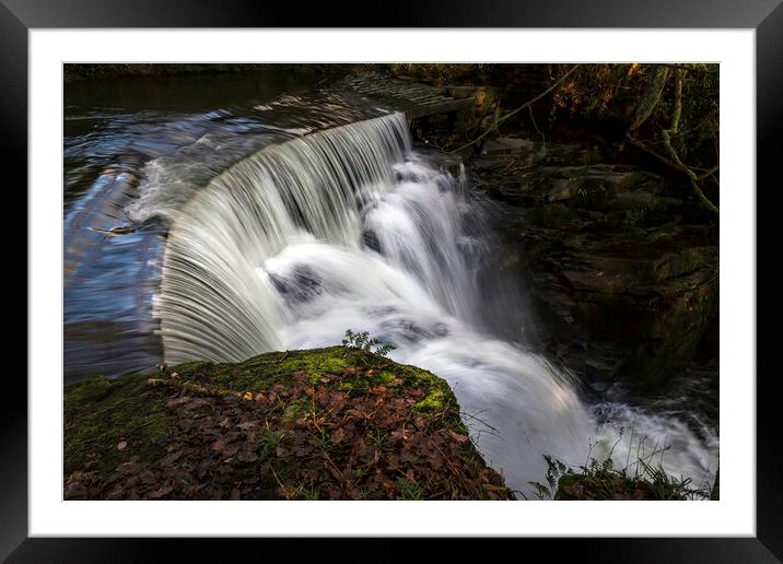 Neath Abbey waterfall Framed Mounted Print by Leighton Collins