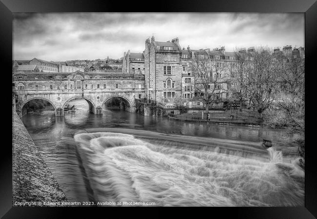 Pulteney Bridge & River Avon, Bath Framed Print by Edward Kilmartin