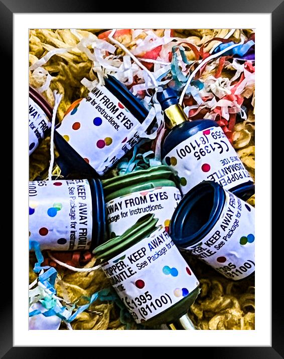 Party Poppers - Popped Framed Mounted Print by Glen Allen