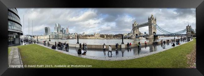 London City Life Panorama Framed Print by David Pyatt