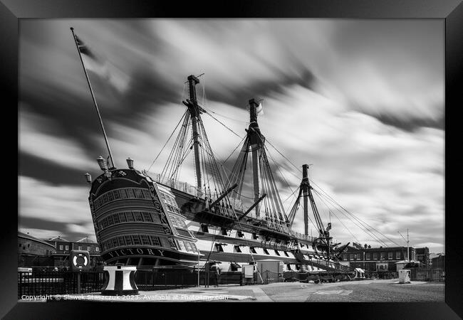 HMS Victory Framed Print by Slawek Staszczuk