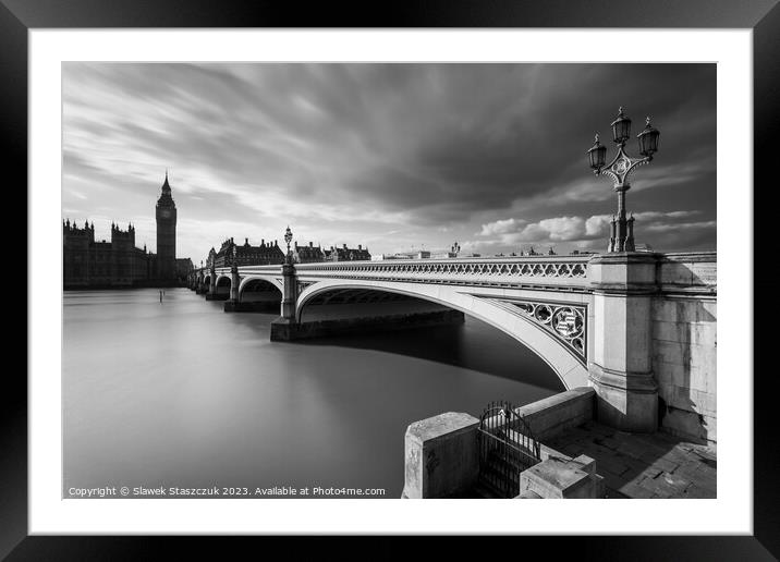 Westminster Bridge Framed Mounted Print by Slawek Staszczuk