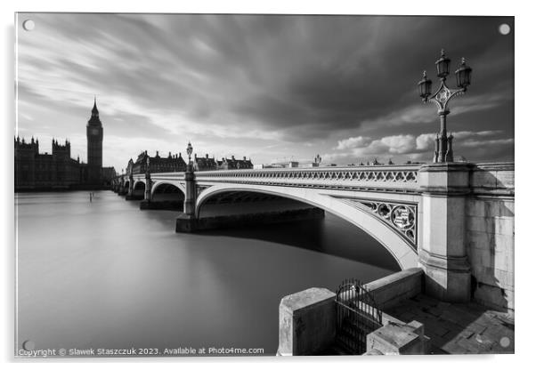 Westminster Bridge Acrylic by Slawek Staszczuk