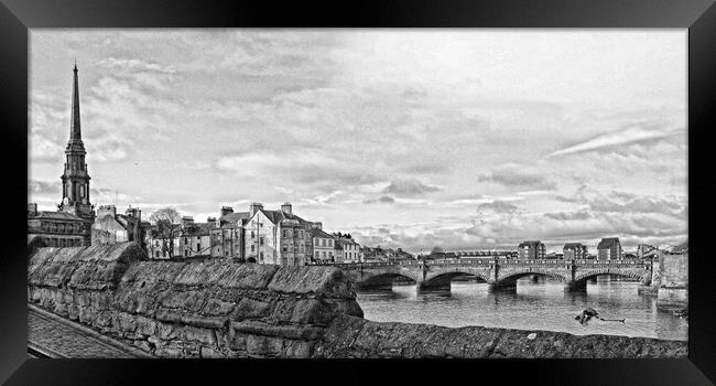Ayr, the river crossings Framed Print by Allan Durward Photography